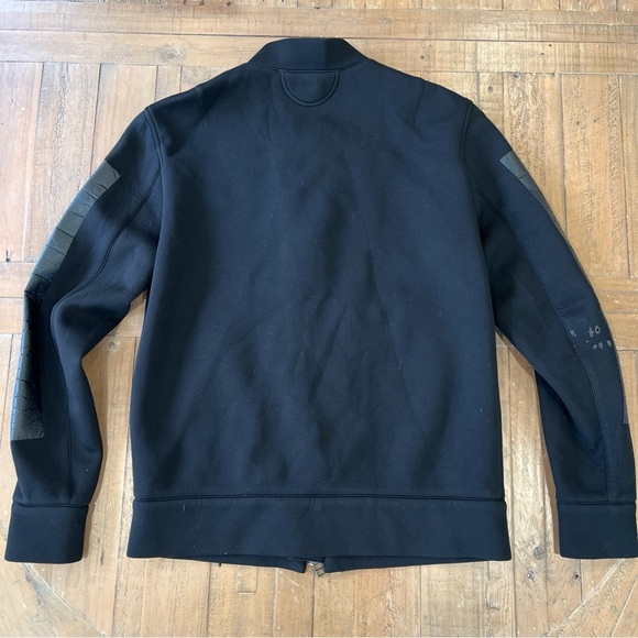Helmut Lang Jacket Sweatshirt Black Small Dual Zip Front Logo Arm Made In USA - Picture 11 of 14
